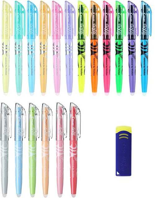 Frixion Radierbarer Textmarker mit Keilspitze in Pastellfarben und Normalfarben für Schule und Studium - Bild 1