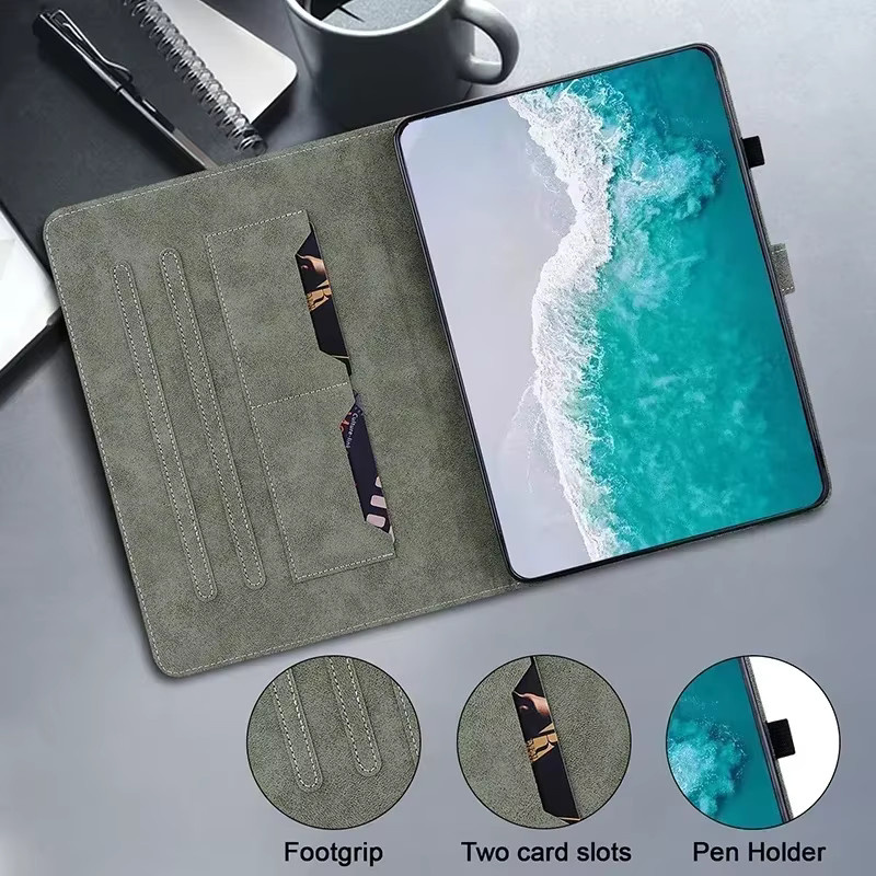 JESSLEI Ledertasche in Grün für iPad Air, iPad Pro und iPad Mini Modelle - Bild 6