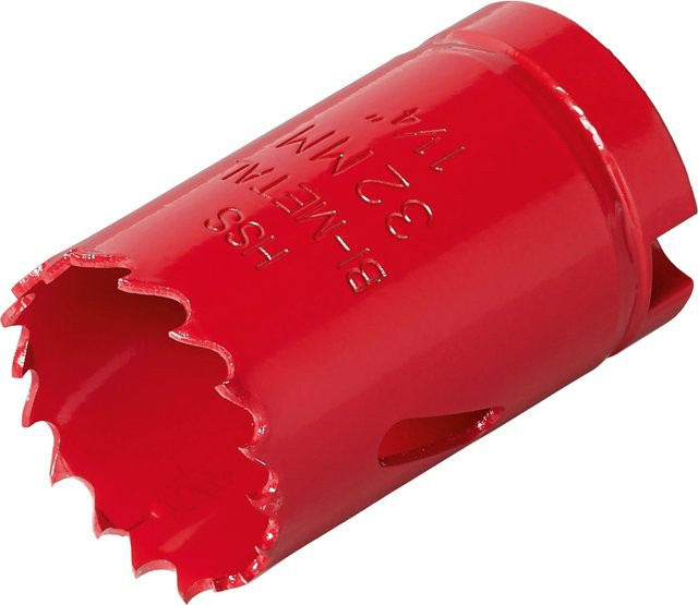 LUX-TOOLS Bi-Metall Lochsäge aus Stahl in Rot mit Ø 32 mm - Bild 1