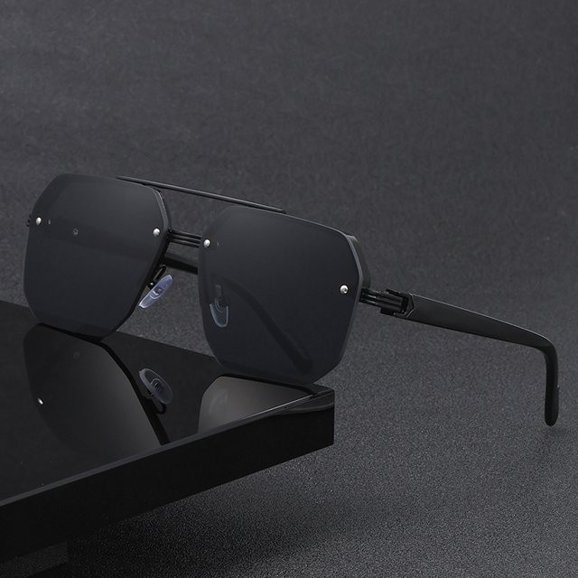 Hindfield Sonnenbrille, randlos, square, Unisex, Metall, black - Bild 1