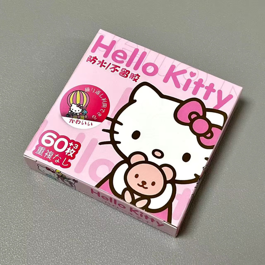 Sanrio Hello Kitty Aufkleber-Set mit 60 Stück, bunte und wasserfeste Kawaii Cartoon Aufkleber für Kinder zum DIY-Gestalten von Tagebüchern und Sammelalben, Multicolor - Bild 6