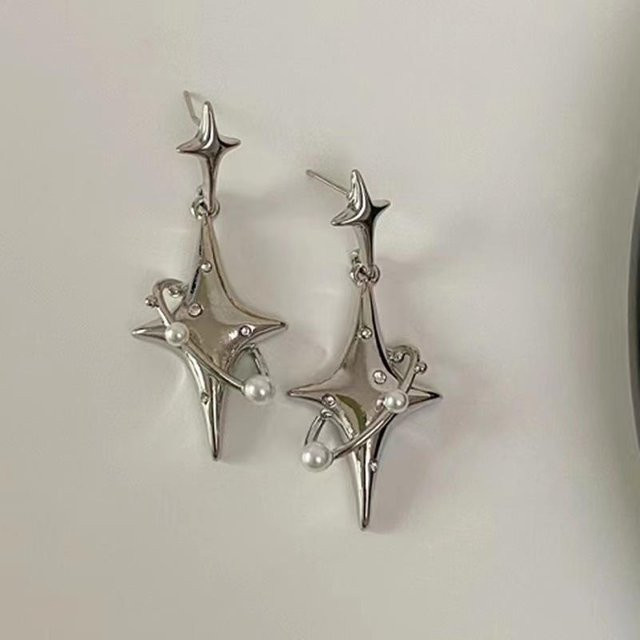 Star Series Diamant-Ohrringe, Silber, Zirkonia, Perle, Damen - Bild 1
