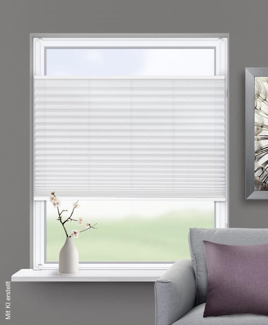 ACUS Design Collection Spannplissee weiß B: 90 cm, H: 130 cm - Bild 1