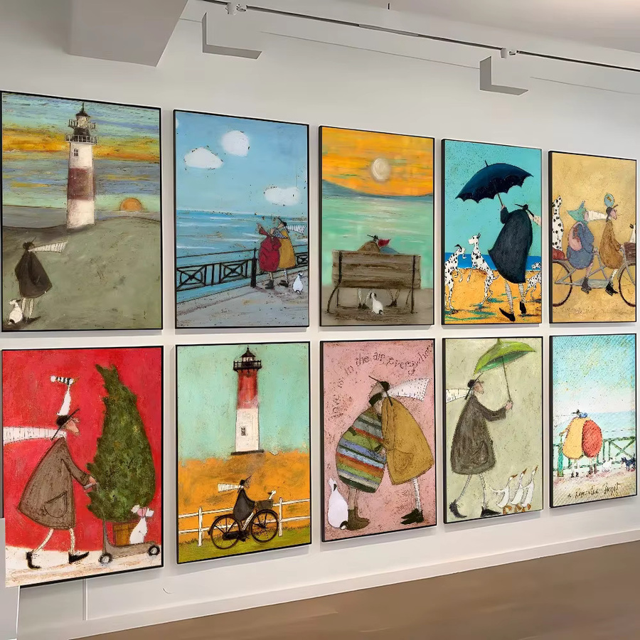 Sam Toft Abstraktes Landschaftskunst Leinwandgemälde Mehrfarbig - Bild 2
