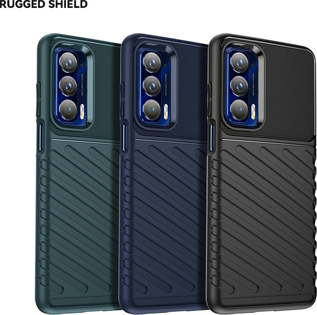 Stoßfeste Silikon Schutzhülle für Motorola Moto Edge 20 Lite, 20 Fusion, 20 Pro, Edge S Pro, Edge 2011, Edge 5G UW in Blau - Bild 1
