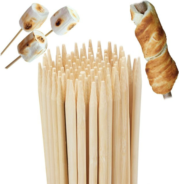 Relaxdays Grillspieße aus Bambus, 100er Set, extra lang, Durchmesser: 0,6 cm, Länge: 90 cm - Bild 1
