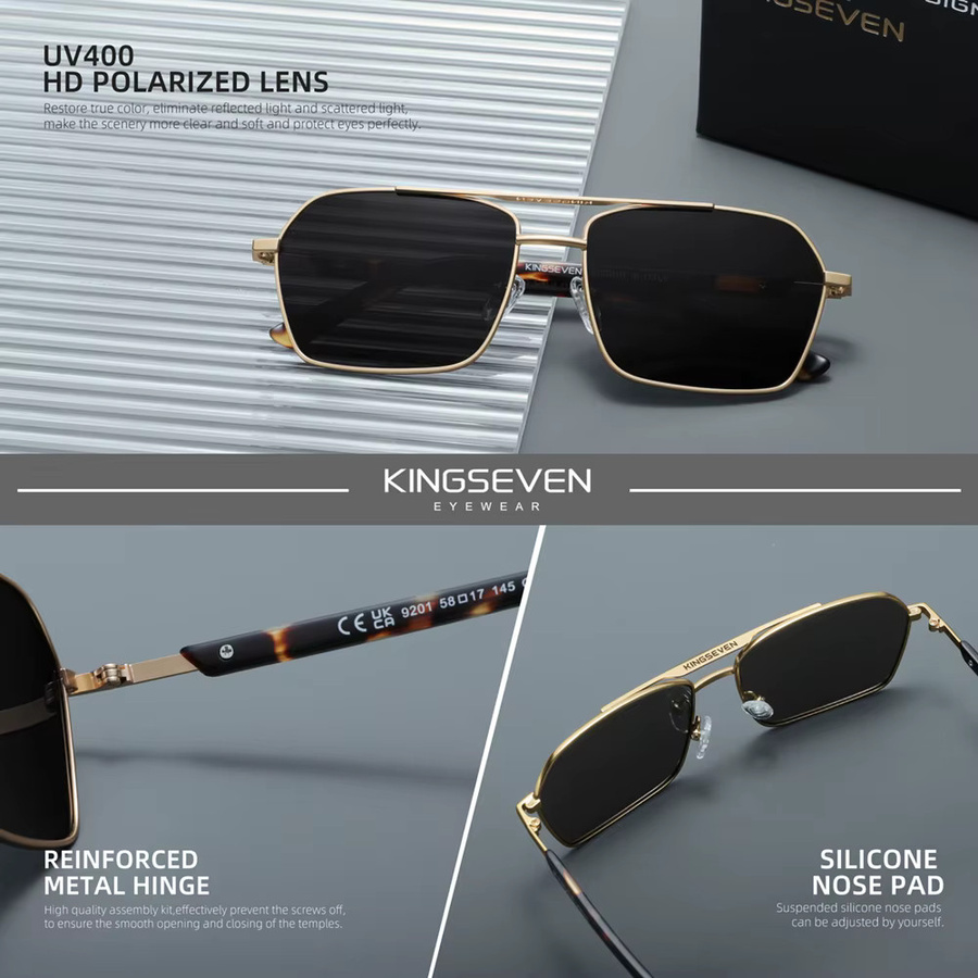 KINGSEVEN Sonnenbrille, polarisiert, Unisex, Vollrand - Bild 2