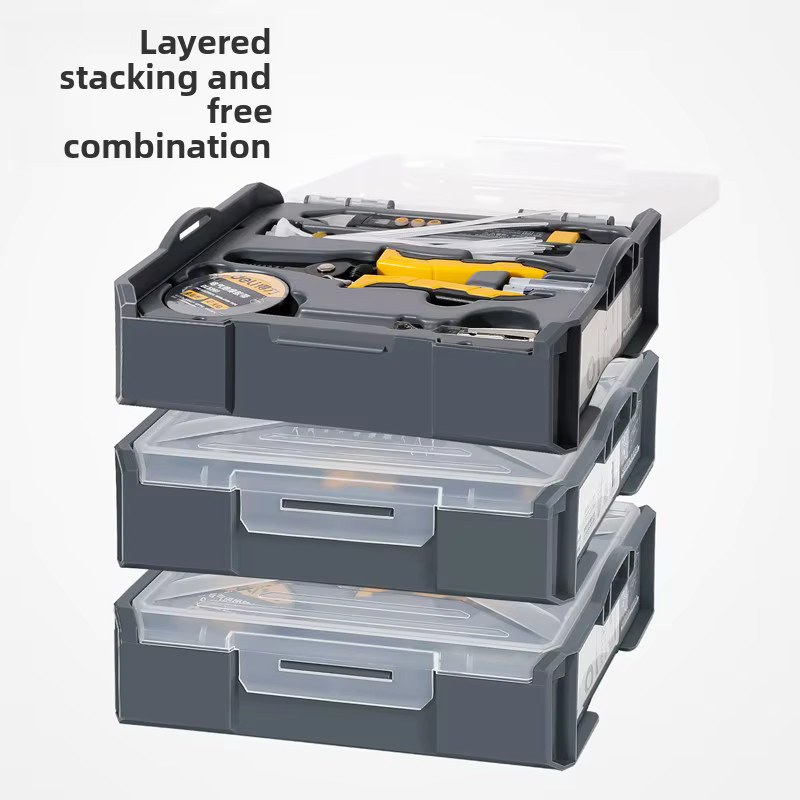 Deli Multifunktionale Kunststoff Sortierbox für Hardware und Kleinteile, Grau - Bild 3