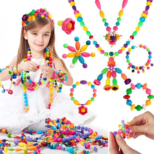 Pop-Perlen Prinzessin, Schmuckherstellungsset, 100 Stück, Bunt / Mehrfarbig - Bild 1