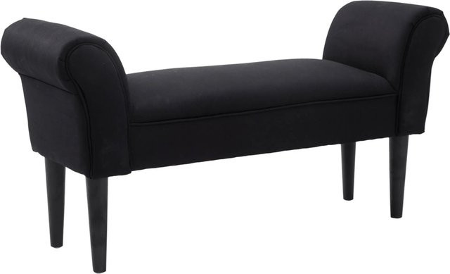 HOMCOM Bettbank aus Segelstoff in Schwarz, Belastbarkeit bis 130 kg, B/T/H: 102 x 36 x 51 cm - Bild 1