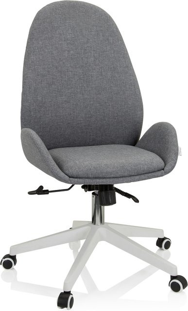 hjh OFFICE Home Office Bürostuhl AVEA in Grau mit Stoffbezug, Armlehnen und gewichtsabhängig einstellbarer Synchronmechanik - Bild 1