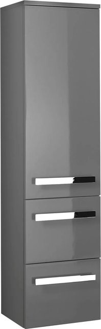 Pelipal Bad-Hängeschrank Serie 4005 in Steingrau mit Soft-Close-Türen und internen Regalen, Breite: 30 cm, Höhe: 121 cm, Tiefe: 1 cm - Bild 1