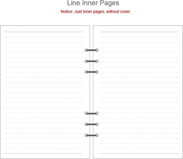 Wipon Nachfüllblätter für Spiralnotizbücher, 45 Blatt Loseblatt-Papier in Weiß, Liniertes Design, Format A5 - Bild 1