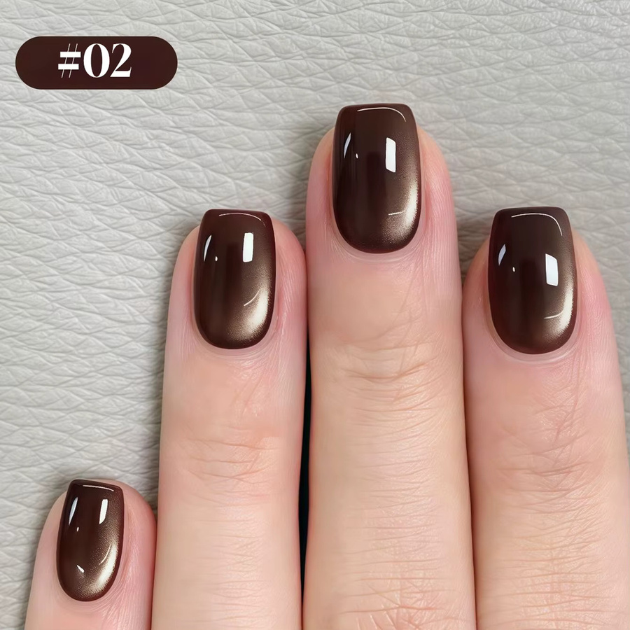 MIANEL Gel-Nagellack Katzenauge, 10 ml, Braun Schwarz, Schimmernd - Bild 2