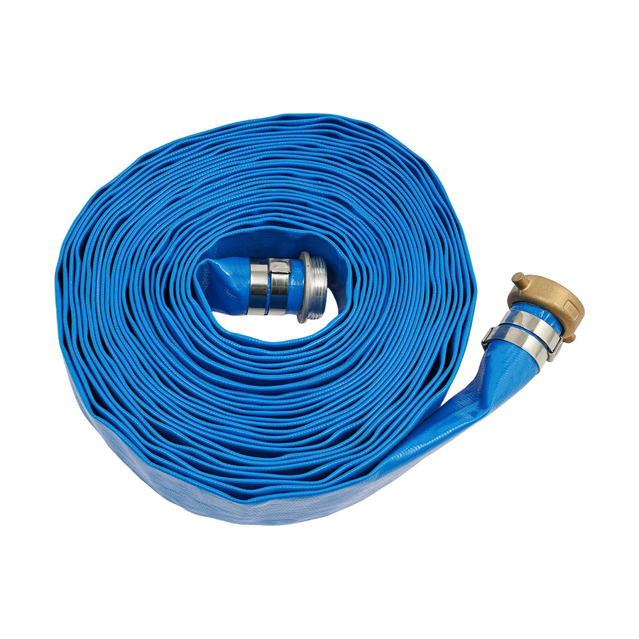 Blauer verstärkter PVC-Flachschlauch für Schwimmbecken und Wasserablauf, Länge: 15,24 m, Durchmesser: 3,81 cm - Bild 3