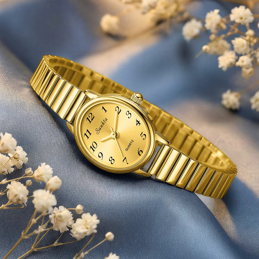 SUNKTA Armbanduhr Quarz, Edelstahl, Blau, Damen - Bild 2