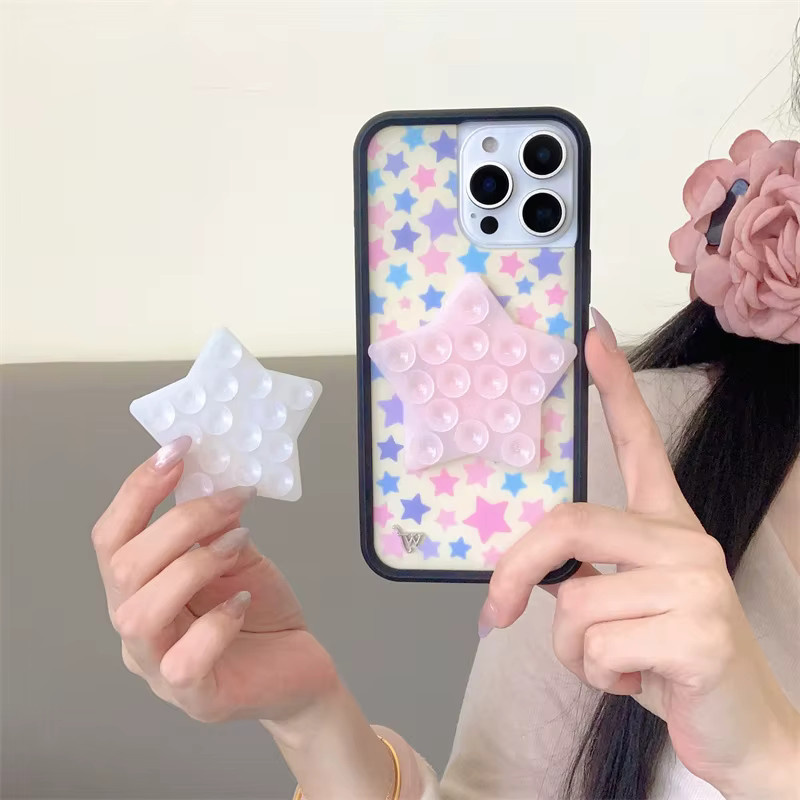 Wildflower Stickeez Handyhülle mit Star Sucker für iPhone 17, 16, 15, 14, 13, 12 Pro Max Plus in White Multicolour - Bild 5