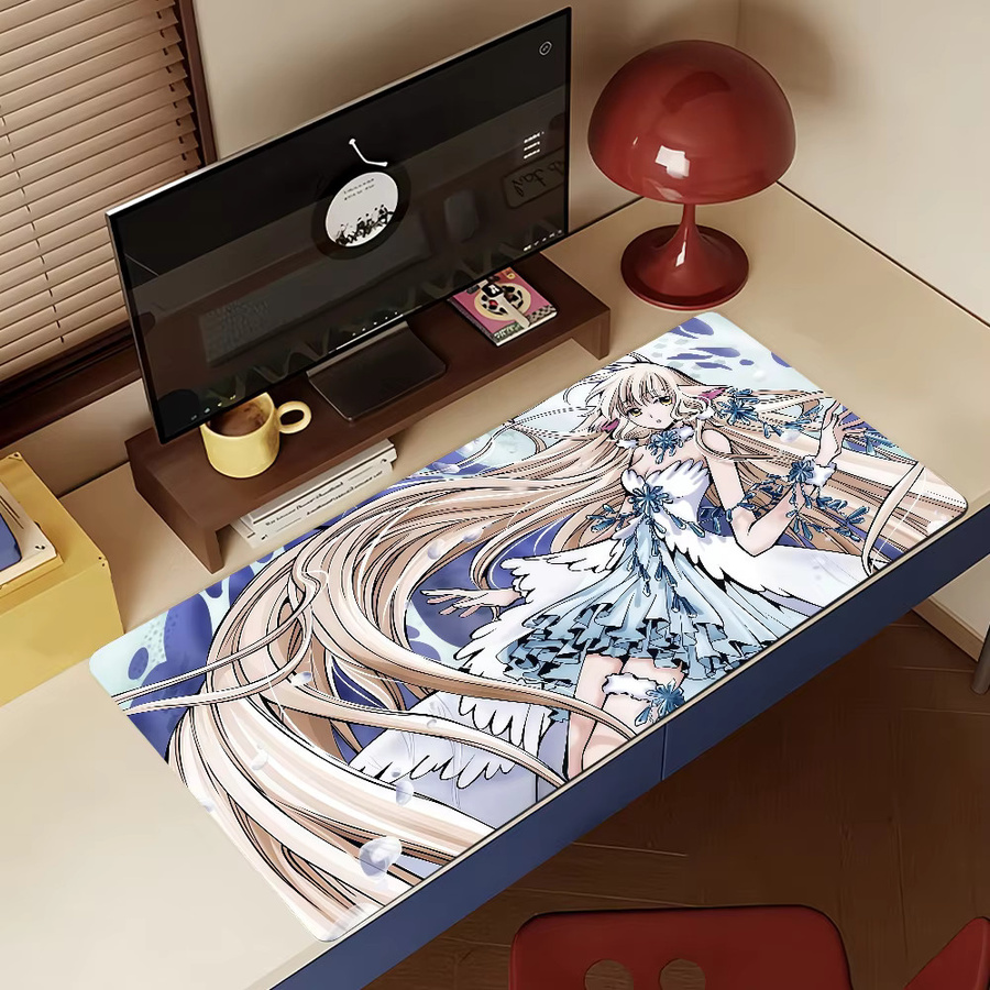 Chobits Chii Anime XXL Gaming Mauspad in Multicolour, rutschfeste Schreibtischunterlage aus Gummi für PC und Laptop - Bild 4