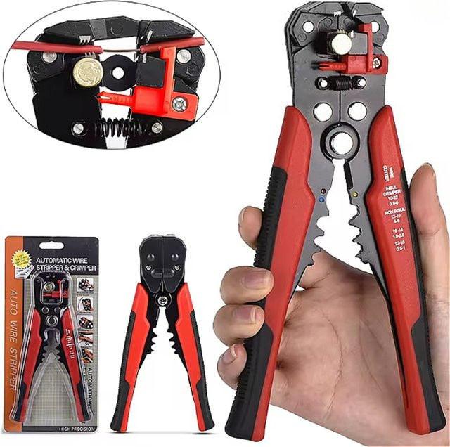 KRIOCY 5in1 Automatische Abisolierzange mit Selbsteinstellung als Kabelschneider und Crimper für Elektriker Reparaturen - Bild 1