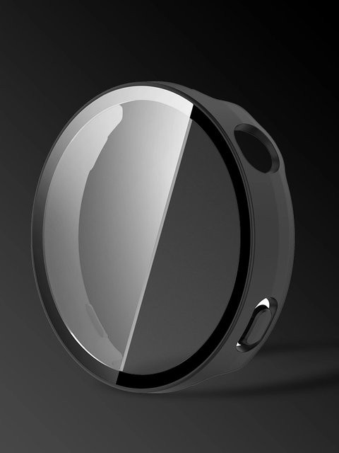 Huawei Watch GT 6 Hülle, PC Bumper, gehärtetes Glas, Schwarz - Bild 1