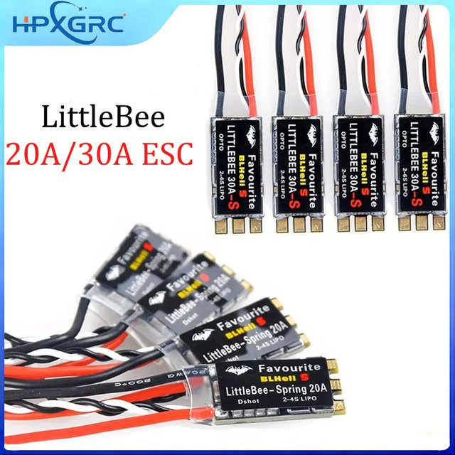 FVT LITTLEBEE BLHeli-s Brushless ESC 20A/30A in Schwarz für 2-6S Multicopter mit MultiShot DSHOT OneShot42 OneShot125 Unterstützung - Bild 1