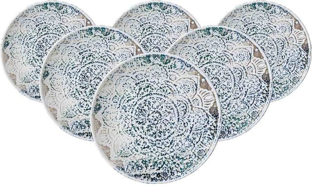 Ritzenhoff & Breker Dessertteller Luigi aus Keramik, 6er Set, Mehrfarbig, Durchmesser: 20,5 cm - Bild 1