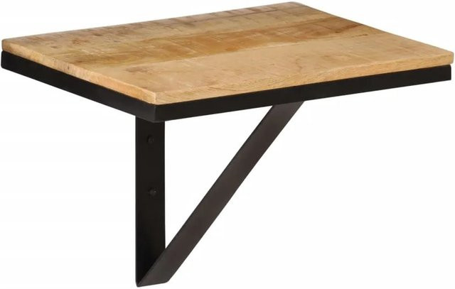 Wandregal VD Home Furnishing aus Massivholz Mango und Eisen in Braun, B/T/H: 40 x 30 x 32 cm - Bild 1