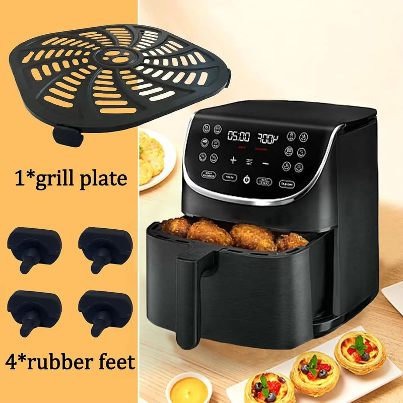 Gourmia Antihaft-Backblech als Grillplatte für GAF798 GAF778 GAF716 7QT Luftfritteuse, Schwarz, Breite: 23,1 cm, Tiefe: 23,1 cm - Bild 3