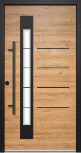 Splendoor Sicherheitshaustür Thermospace Berlin Prime RC2 in Schwarz oder Braun mit Glaseinsatz, B: 110 cm, H: 210 cm - Bild 1
