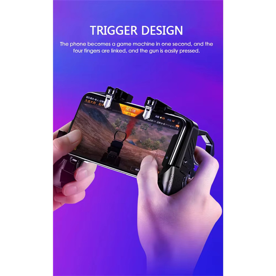TECTINTER K21 Mobiler Spiele-Controller für PUBG mit L1 R1 Trigger und Joystick in Schwarz für iPhone und Android-Smartphones - Bild 3