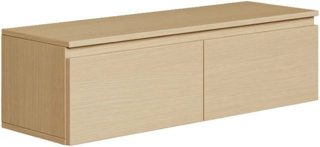 Selsey TV-Hängeboard Bemmi in Holzoptik Eiche und Beige, Breite: 100 cm, Höhe: 31,8 cm, Tiefe: 28,4 cm - Bild 1