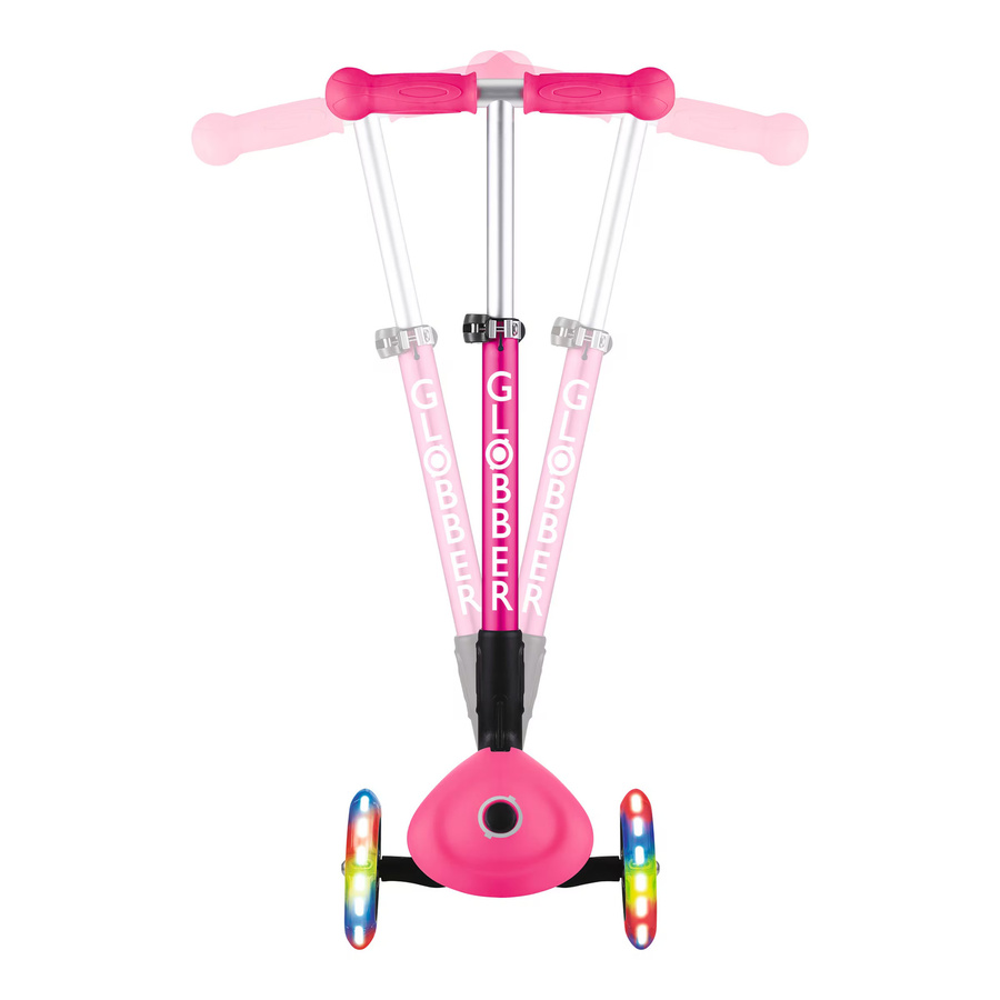 Globber Scooter Junior mit Leuchtrollen pink - Bild 1