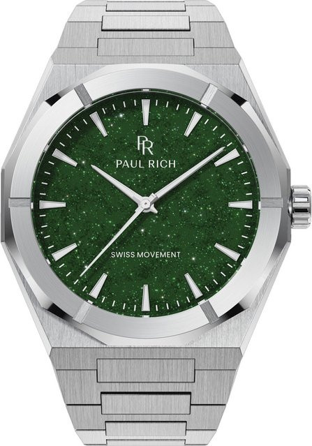 Paul Rich Herrenuhr Star Dust II, Quarz, Edelstahl, Grün, 43 mm - Bild 1