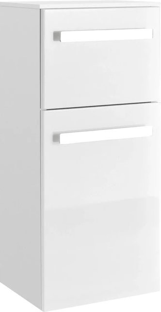 Pelipal Bad-Hängeschrank Serie 4005 Weiß Hochglanz mit Soft-Close-Türen und internen Regalen, Breite: 35 cm, Höhe: 32 cm, Tiefe: 2 cm - Bild 1