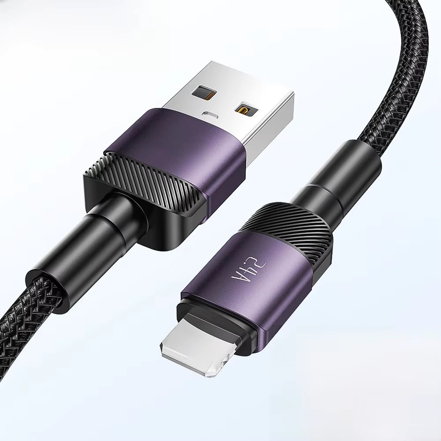 Toocki USB-C auf Lightning Schnellladegerät und Datenkabel für iPhone und iPad in Blau oder Lila - Bild 1