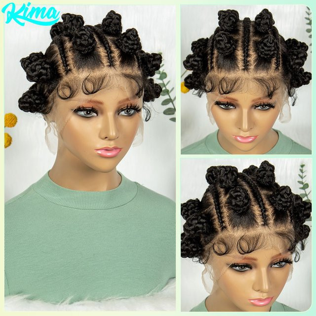 KIMA Bantu geflochtene Perücke mit Babyhaar, Damen - Bild 1