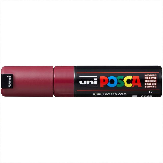 uni POSCA-Marker PC-8K mit 8mm Keilspitze in Weinrot - Bild 1