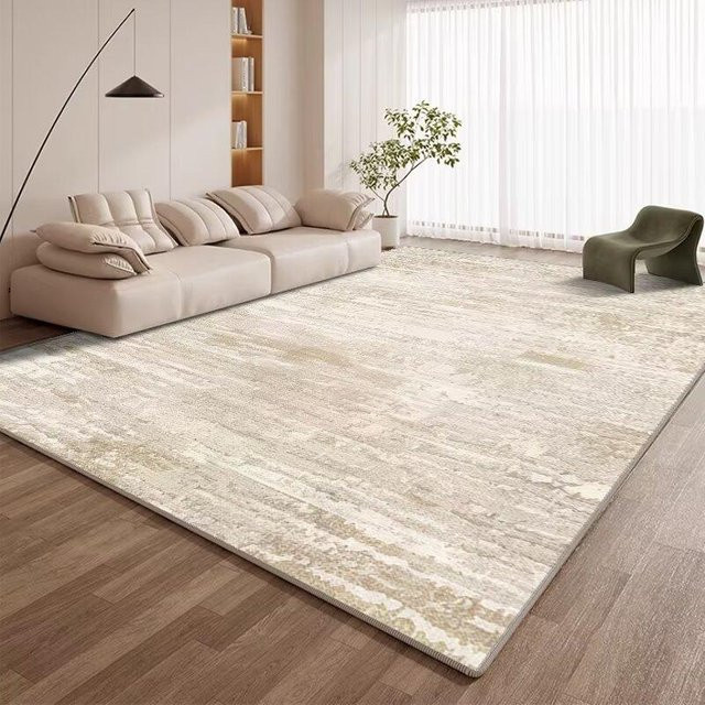 Nordischer Abstrakt Teppich von Wucifang Jewelry, Beige, Geometrisches Design, Rutschfest und Waschbar, B/T: 200 x 300 cm - Bild 1