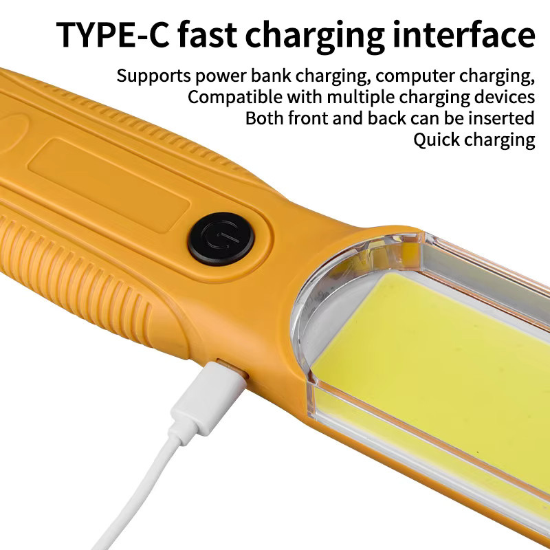ESMARTER LED COB Arbeitsscheinwerfer mit Magnet und Haken, USB aufladbares tragbares Flutlicht für Camping und Reparatur - Bild 4