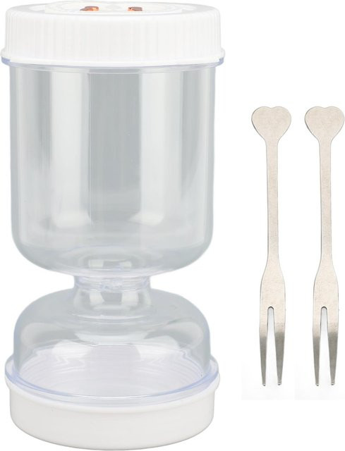 TOMTOP JMS Pickle Jar Sanduhr-Glas mit Saft-Separator, auslaufsicher und luftdicht, 1,48 l, transparent - Bild 1