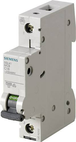 Siemens Leitungsschutzschalter 5SL4104-8, 1-polig, 4A, grau - Bild 1