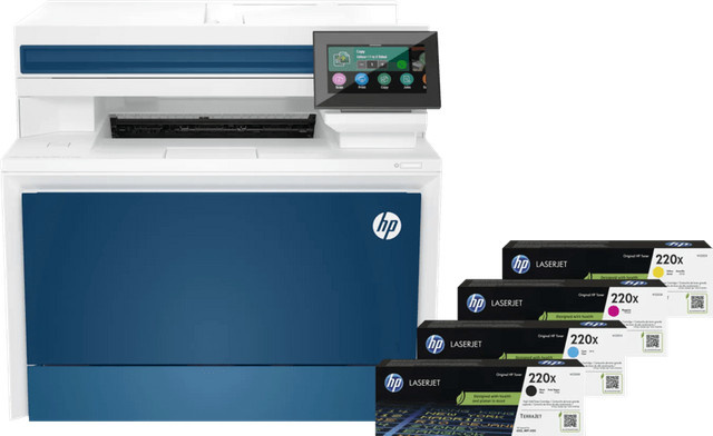 HP Color LaserJet Pro MFP 4302fdw Multifunktionsdrucker mit XL-Toner-Ersatzset in Weiß - Bild 1
