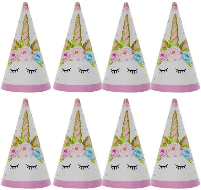 joy-enlife Einhorn Party Papier Hüte, 8-teiliges Set - Bild 1