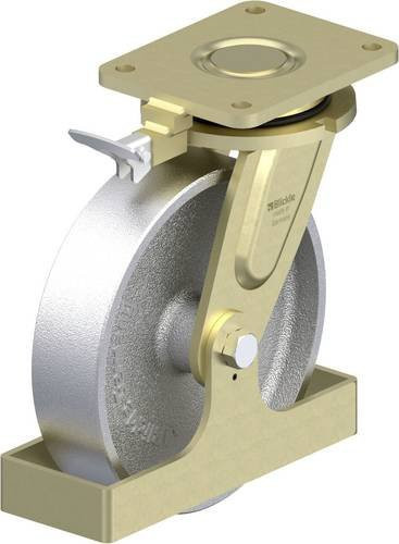 Blickle Schwerlast-Lenkrolle LS-G 250G-RI4-FS in Silber, Rad-Durchmesser: 25 cm, Tragfähigkeit: 1400 kg - Bild 1