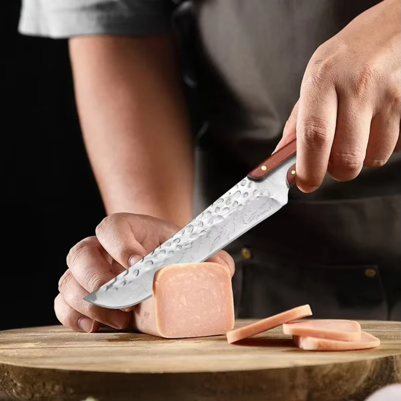 GuanQi Profi Boning Messer aus geschmiedetem Edelstahl in Silber mit Holzgriff - Bild 5