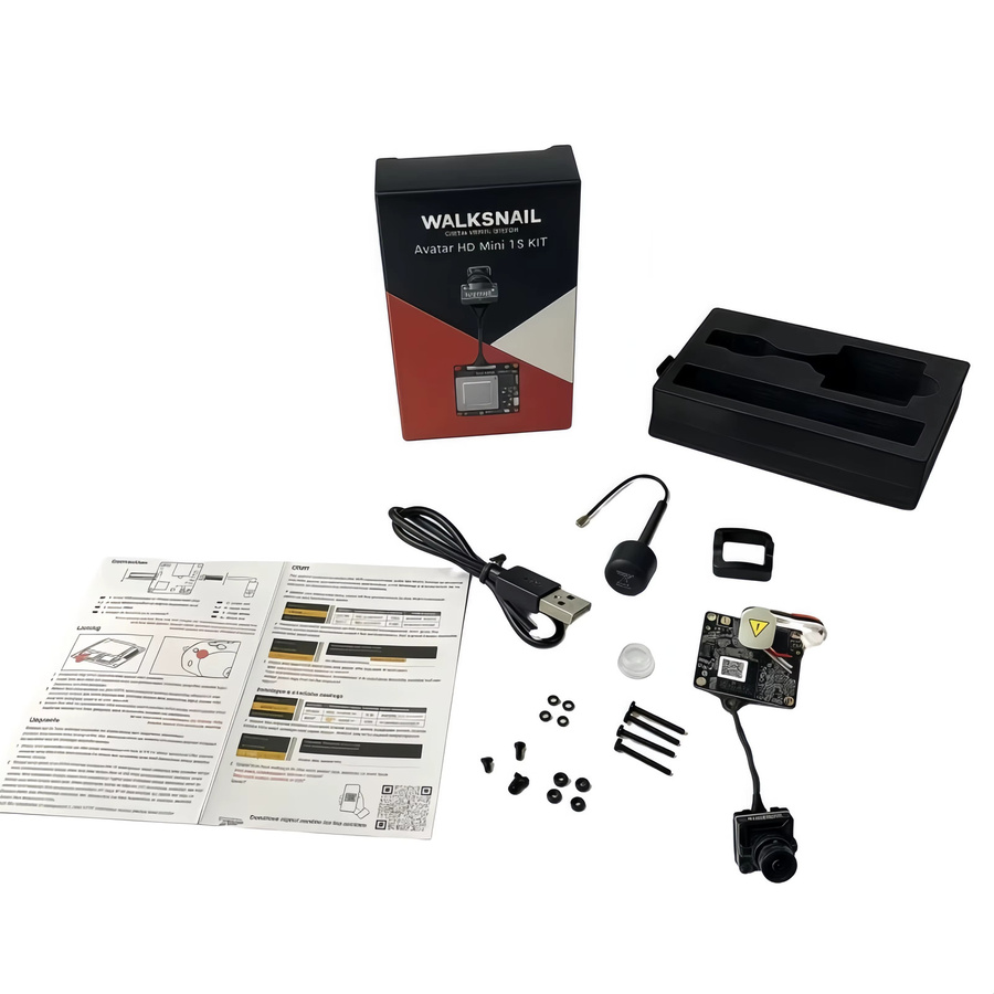 Caddx Walksnail Avatar HD Mini 1s Kit V2 FPV-System in Schwarz mit 1080P 60fps und geringer Latenz - Bild 2