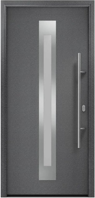 EcoStar Haustür Isopro IP 770S in Anthrazitmetallic mit Glaseinsatz, B: 110 cm, H: 210 cm, DIN Rechtsausführung - Bild 1