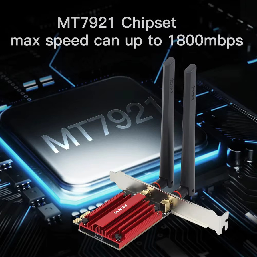 Fenvi AX1800 Wifi 6 PCIe Netzwerkkarte mit Bluetooth 5.2 Dual Band 2,4 GHz/5 GHz für Windows 10 - Bild 2