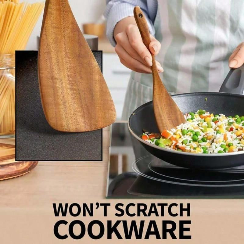 5 Stück Holzkochlöffel Set mit Aufbewahrungsbox, hitzebeständiges Küchenzubehör aus Holz - Bild 5