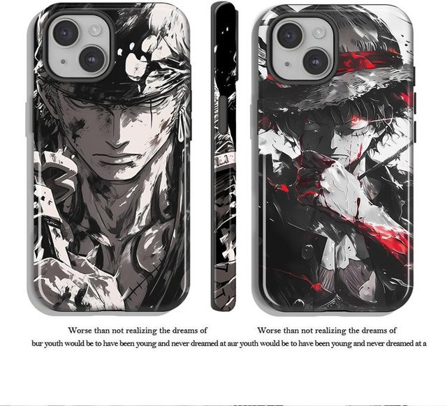 One Piece Luffy Anime Harte Handyhülle für iPhone 11 12 13 14 15 16 17 Pro Max Plus XR Air in Multicolour - Bild 1